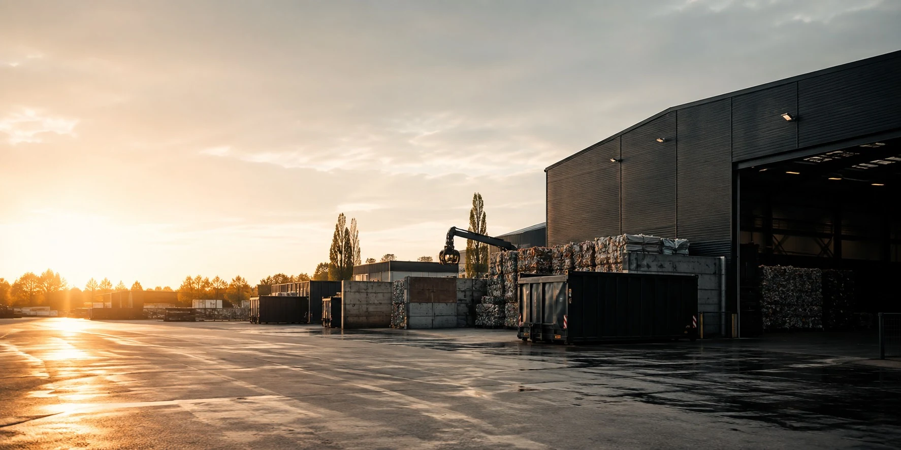 UNDERDOGS Betriebsgelände in Templin bei Sonnenaufgang